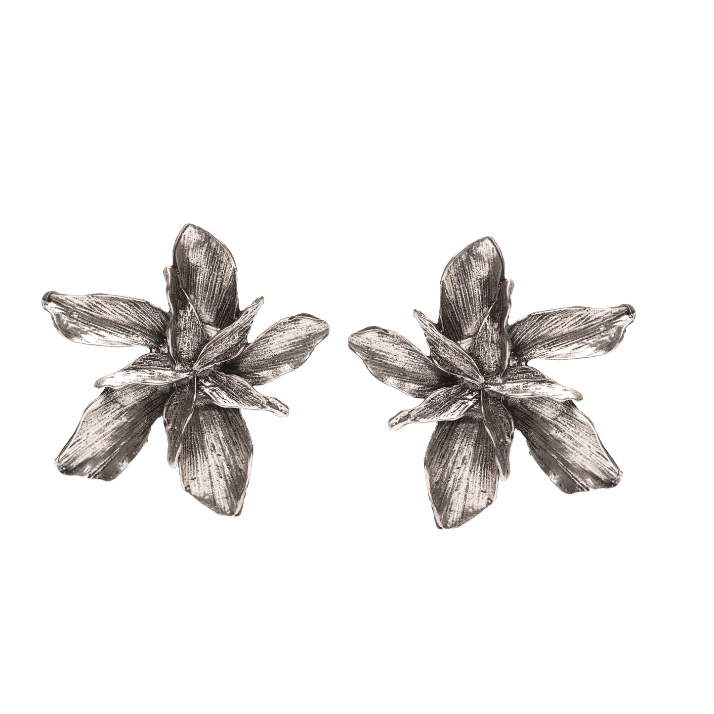 Brinco Fleur Prata Envelhecida