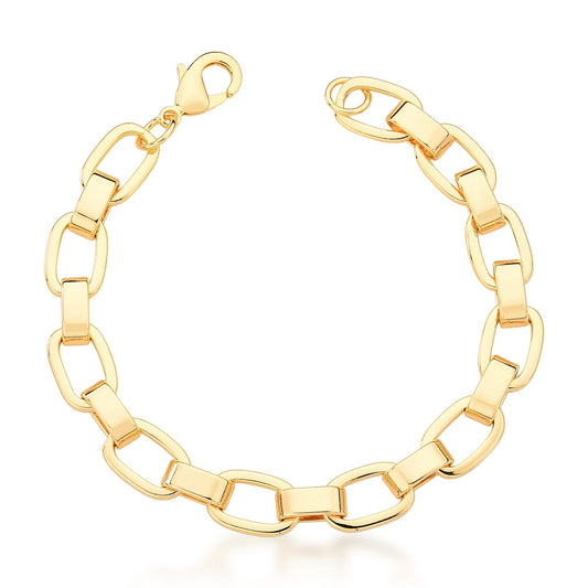Pulseira com elos retangulares