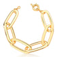 Pulseira com elos ovais lisos e fecho boia