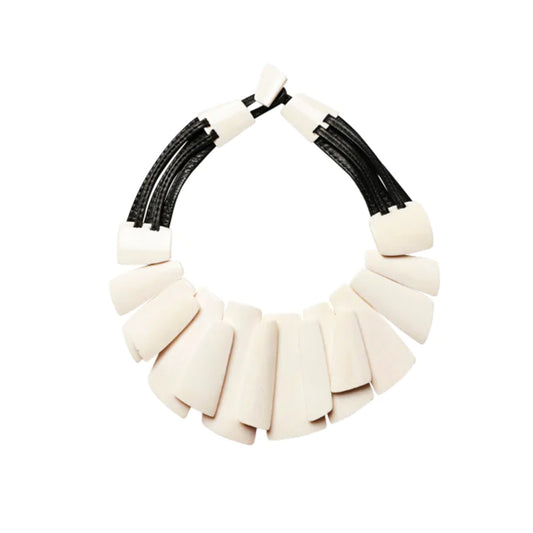 Colar Monies White Bone