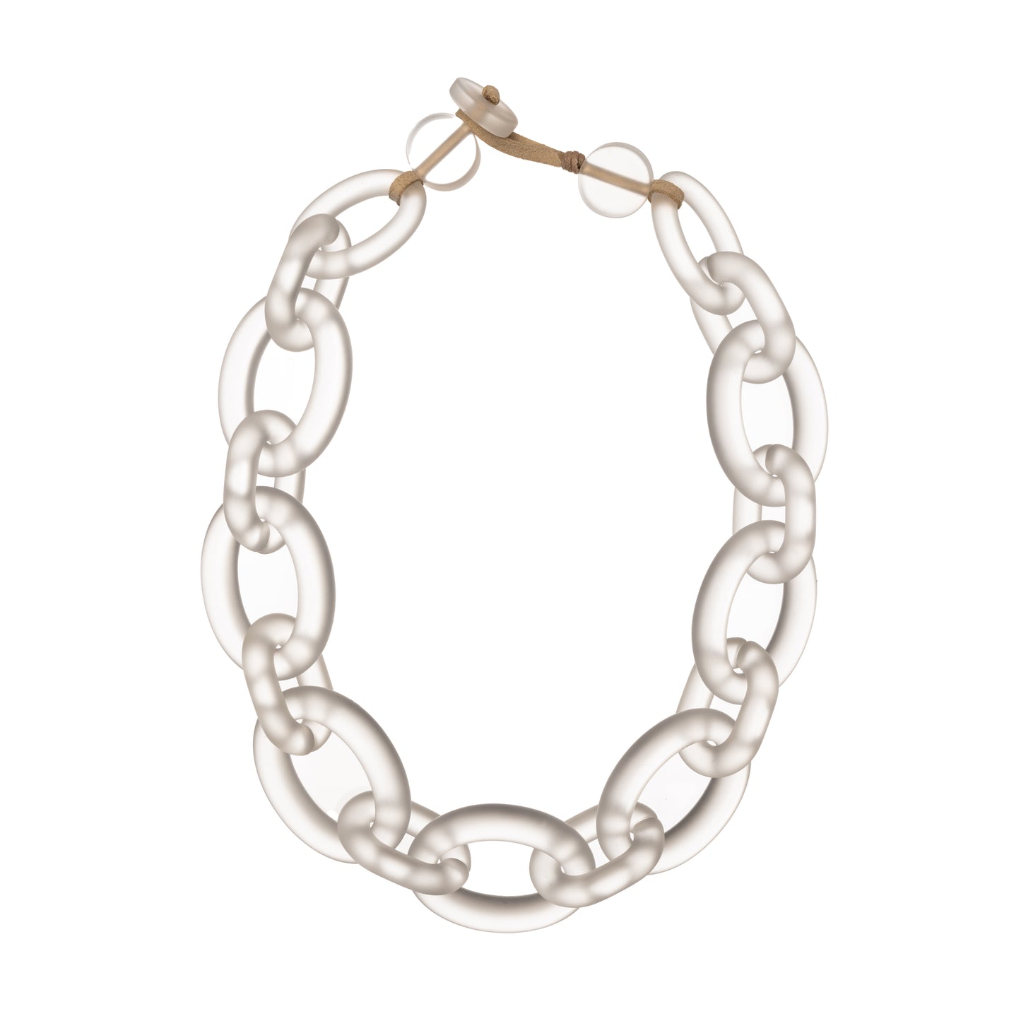 Colar Chain em resina fosca cristal