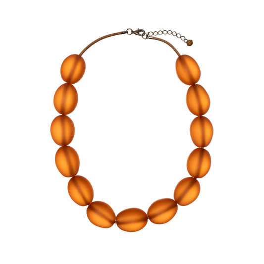 Colar Marie em resina fosca laranja