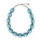 Colar Marie em resina fosca azul