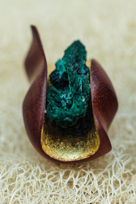 Anel Malaquita Fibrosa